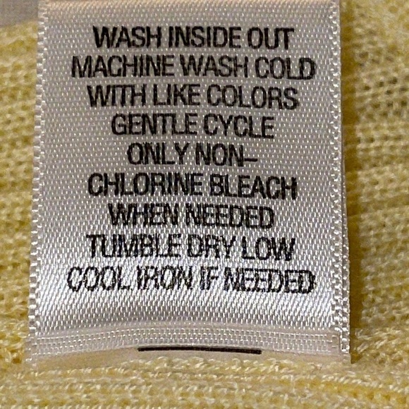 Dana Buchman Pale yellow ribbed sleeveless mock neck sweater Sz. S - Picture 9 of 13